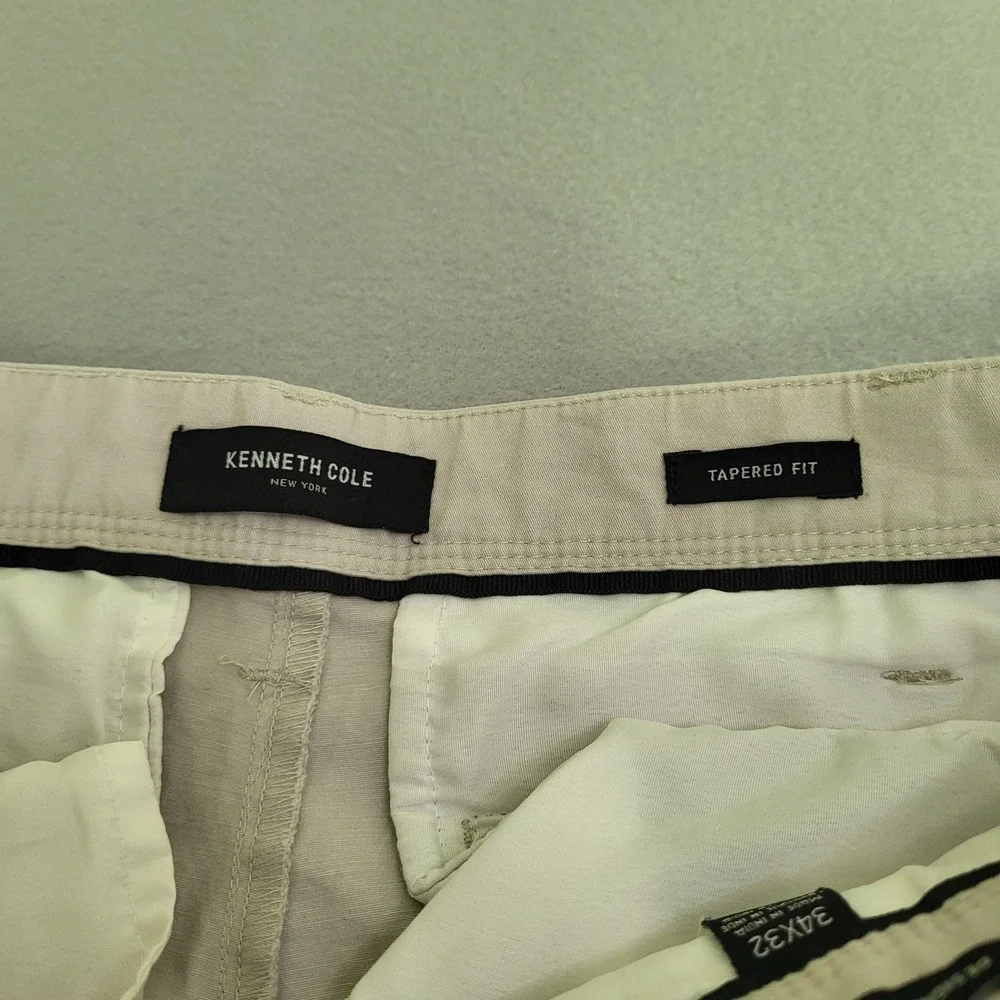 NWT‎ Kenneth Cole Techni-Cole Tapered Fit Stretch Lightweight Pants Men's 34x32
